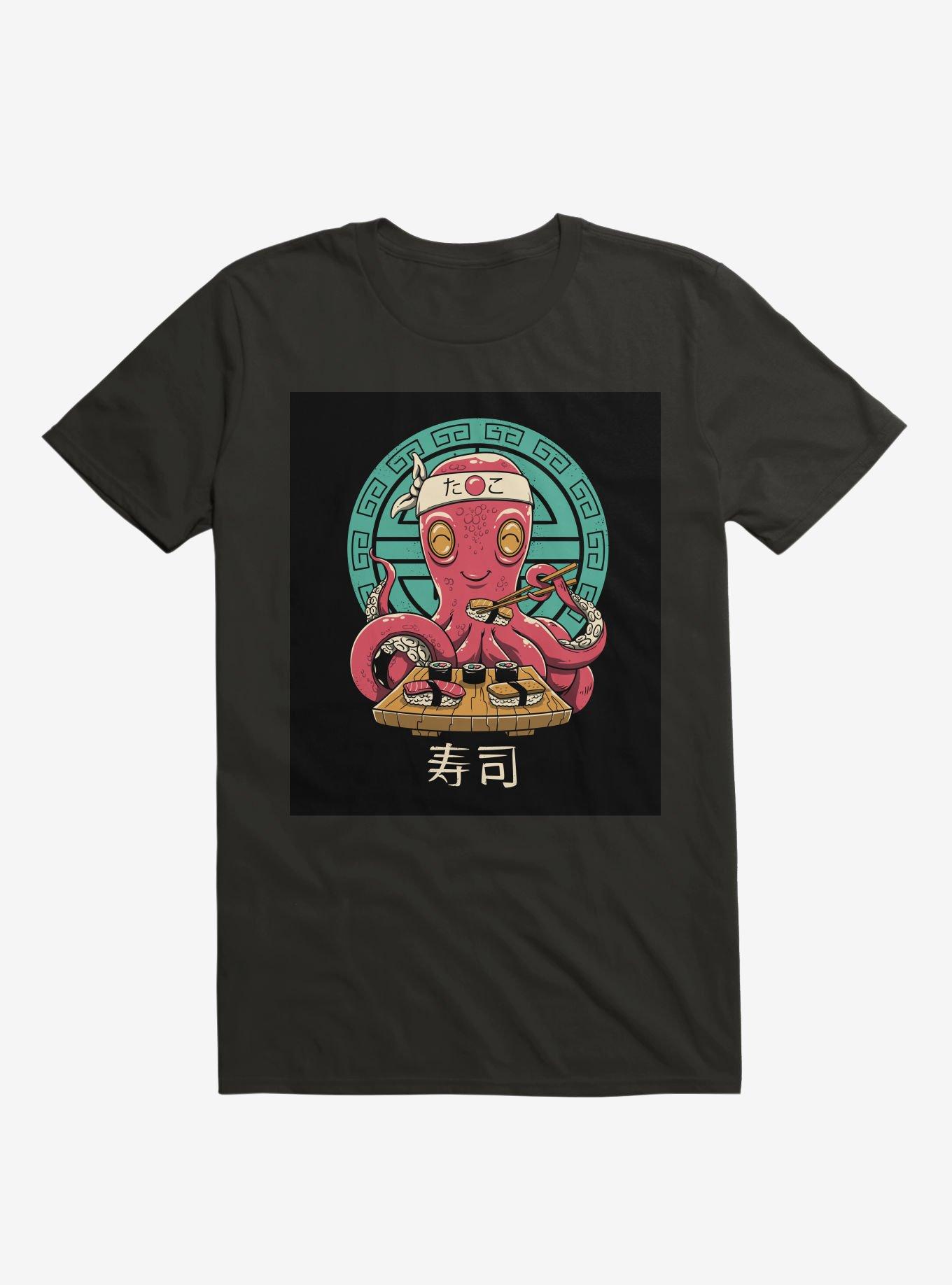 Octo Sushi Bar Black T-Shirt, BLACK, hi-res