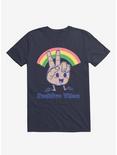 Positive Vibes Rainbow Navy Blue T-Shirt, NAVY, hi-res