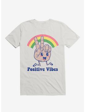 Positive Vibes Rainbow White T-Shirt, , hi-res