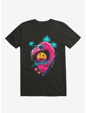 Rad Flamingo Black T-Shirt, , hi-res