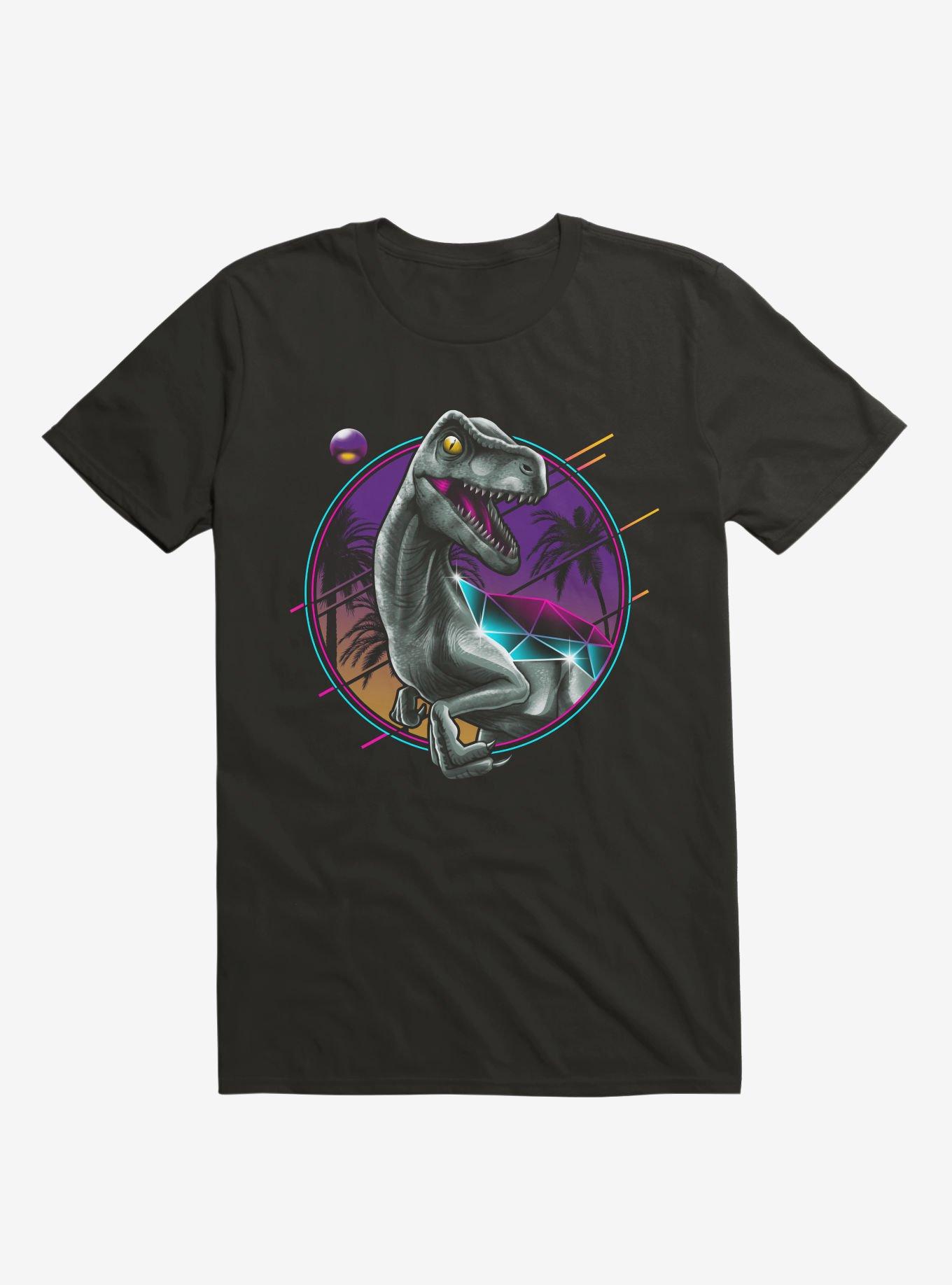 Rad Velociraptor Black T-Shirt, , hi-res
