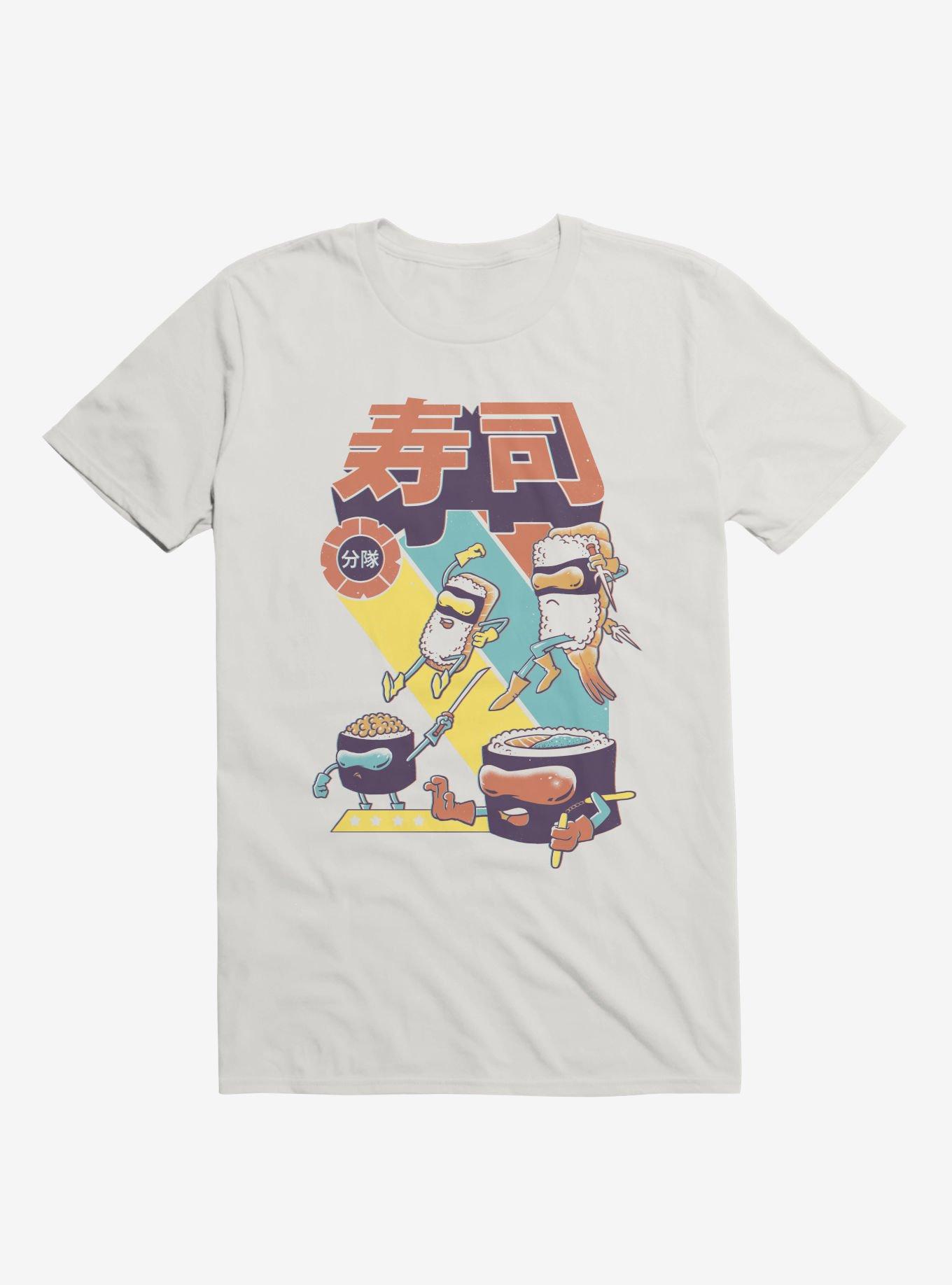 Sushi Sentai White T-Shirt, WHITE, hi-res