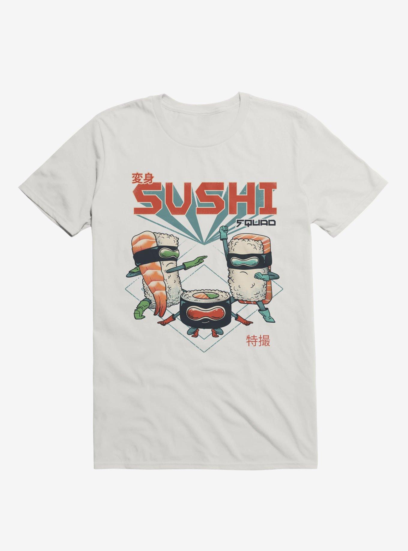 Sushi Squad White T-Shirt, WHITE, hi-res