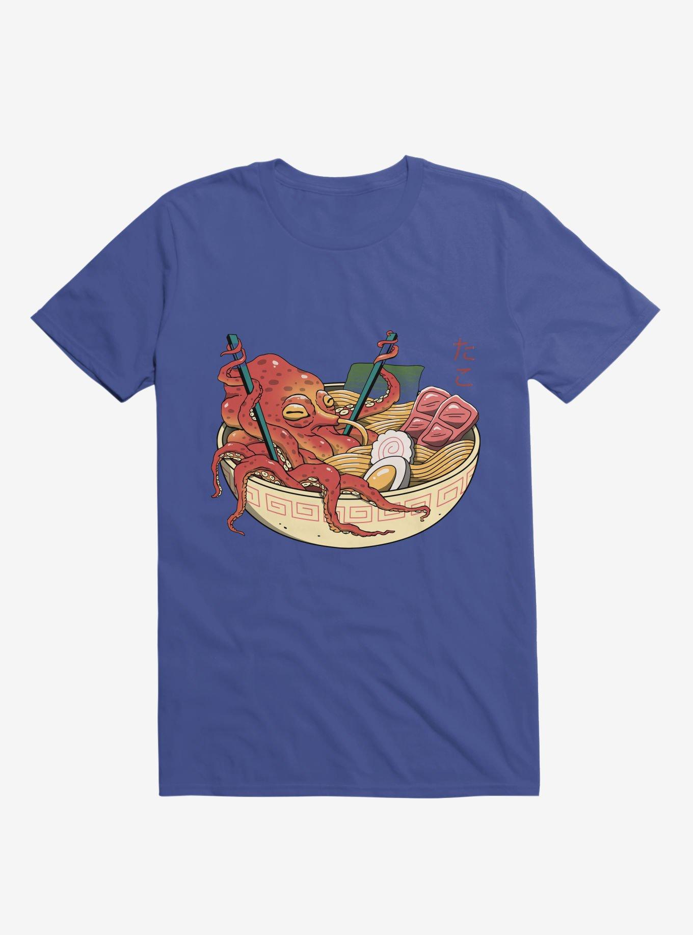 Tako Octopus Ramen Royal Blue T-Shirt, ROYAL, hi-res