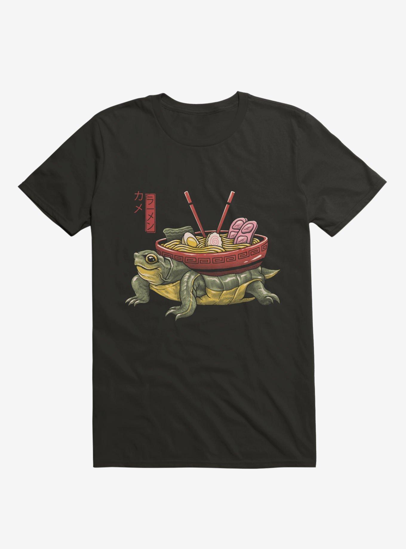 Turtle Kame Ramen Black T-Shirt, BLACK, hi-res