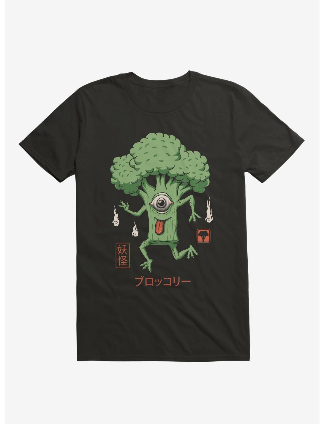 Yokai Broccoli Black T-Shirt, BLACK, hi-res