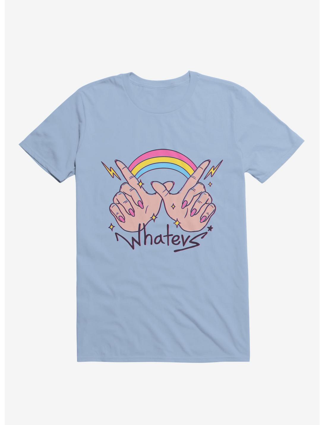 Rainbow Whatevs! Light Blue T-Shirt, LIGHT BLUE, hi-res