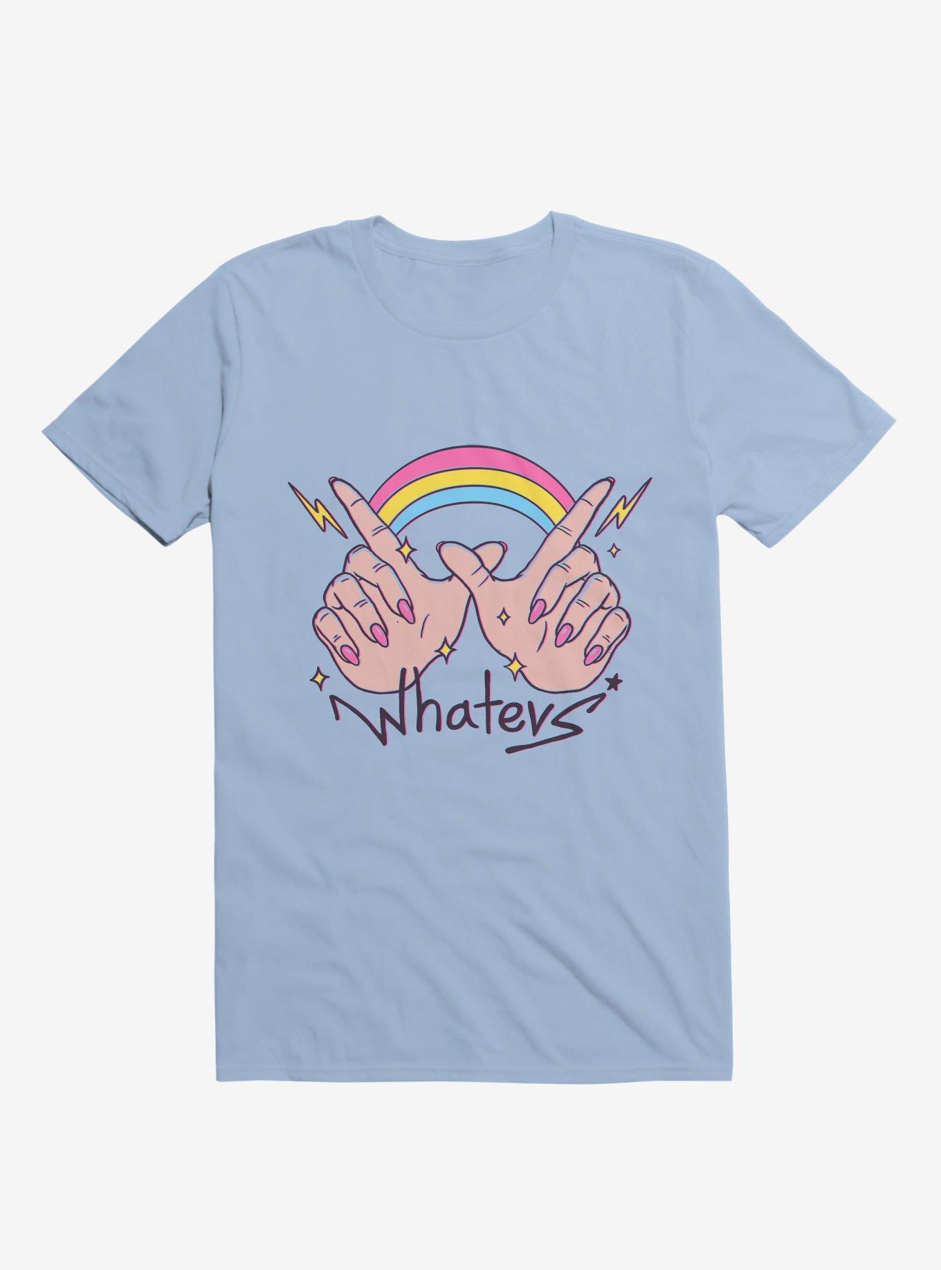 Rainbow Whatevs! Light Blue T-Shirt, LIGHT BLUE, hi-res