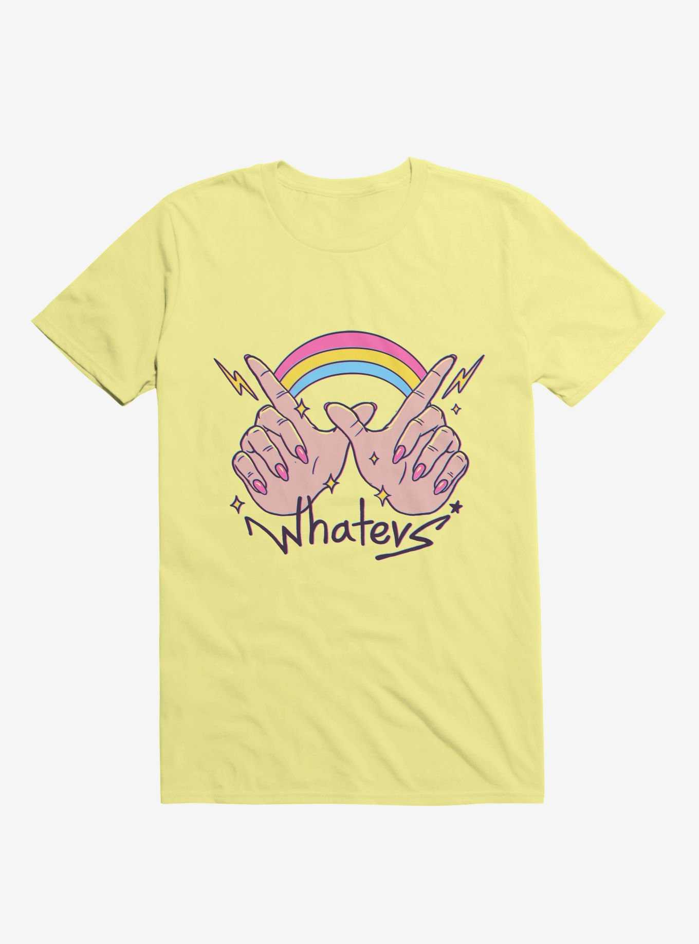 Rainbow Whatevs! Corn Silk Yellow T-Shirt, , hi-res
