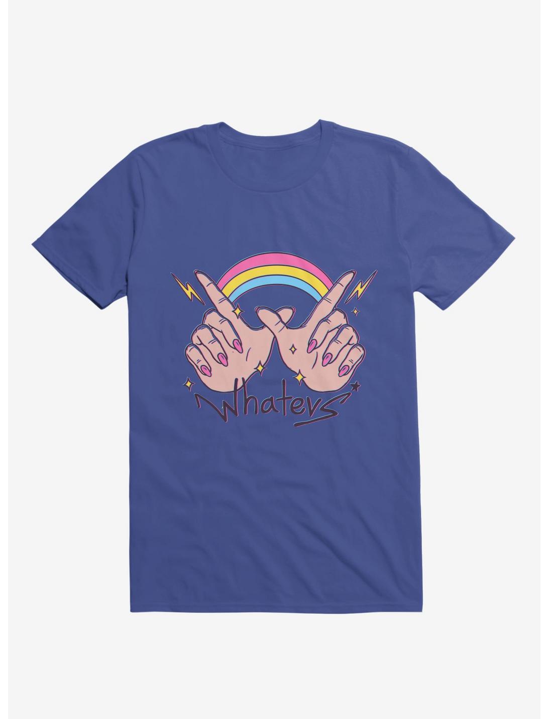 Rainbow Whatevs! Royal Blue T-Shirt, ROYAL, hi-res