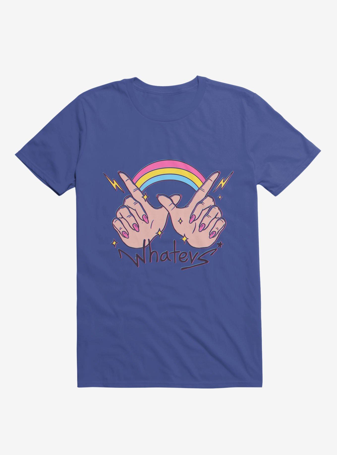 Rainbow Whatevs! Royal Blue T-Shirt, ROYAL, hi-res
