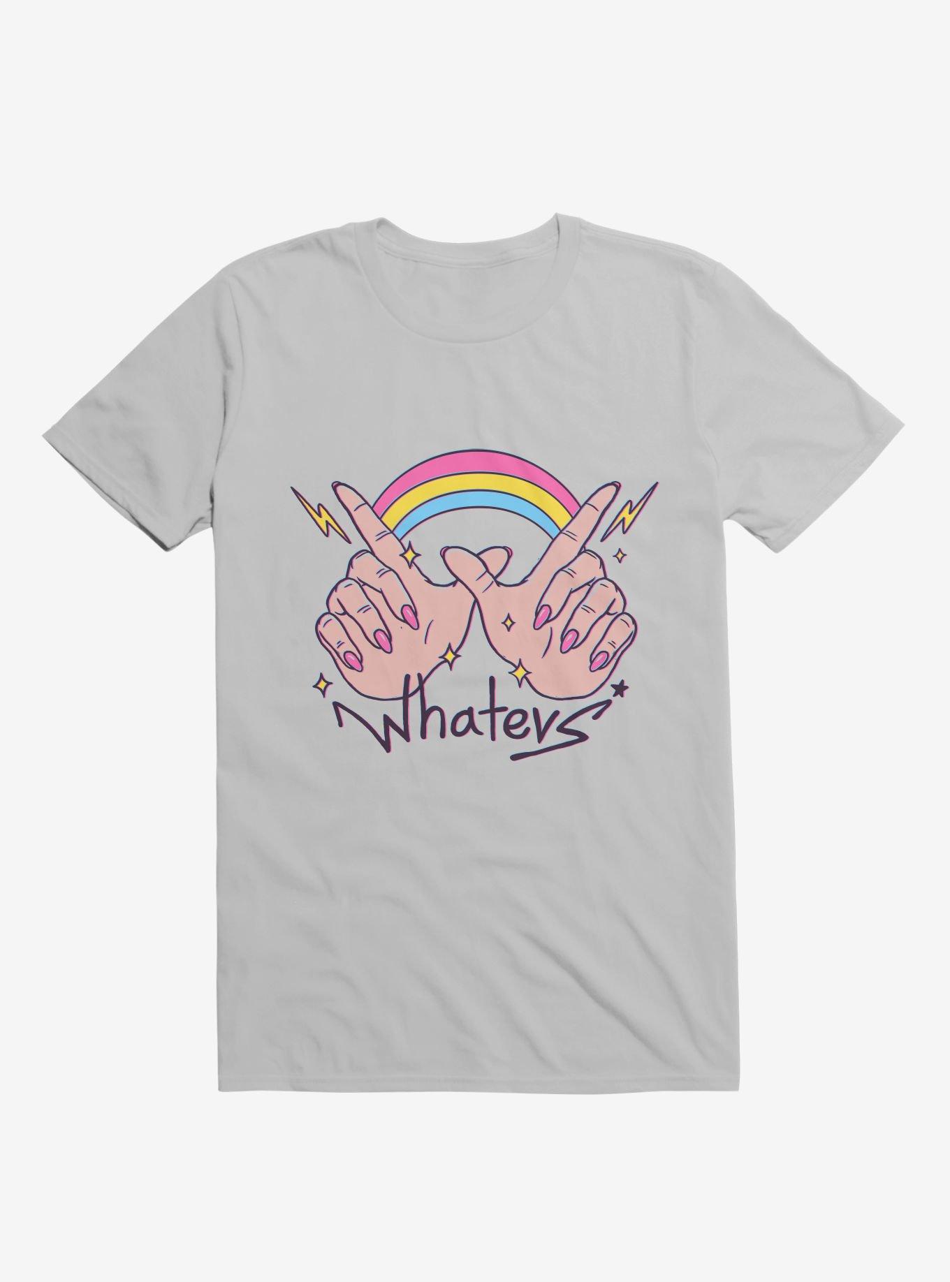 Rainbow Whatevs! Ice Grey T-Shirt, ICE GREY, hi-res