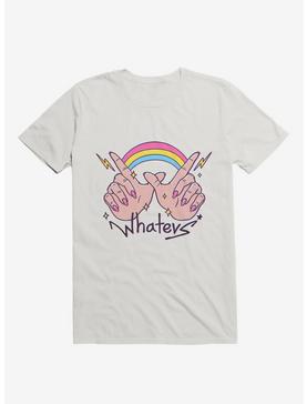 Rainbow Whatevs! White T-Shirt, , hi-res