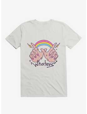 Rainbow Whatevs! White T-Shirt, , hi-res