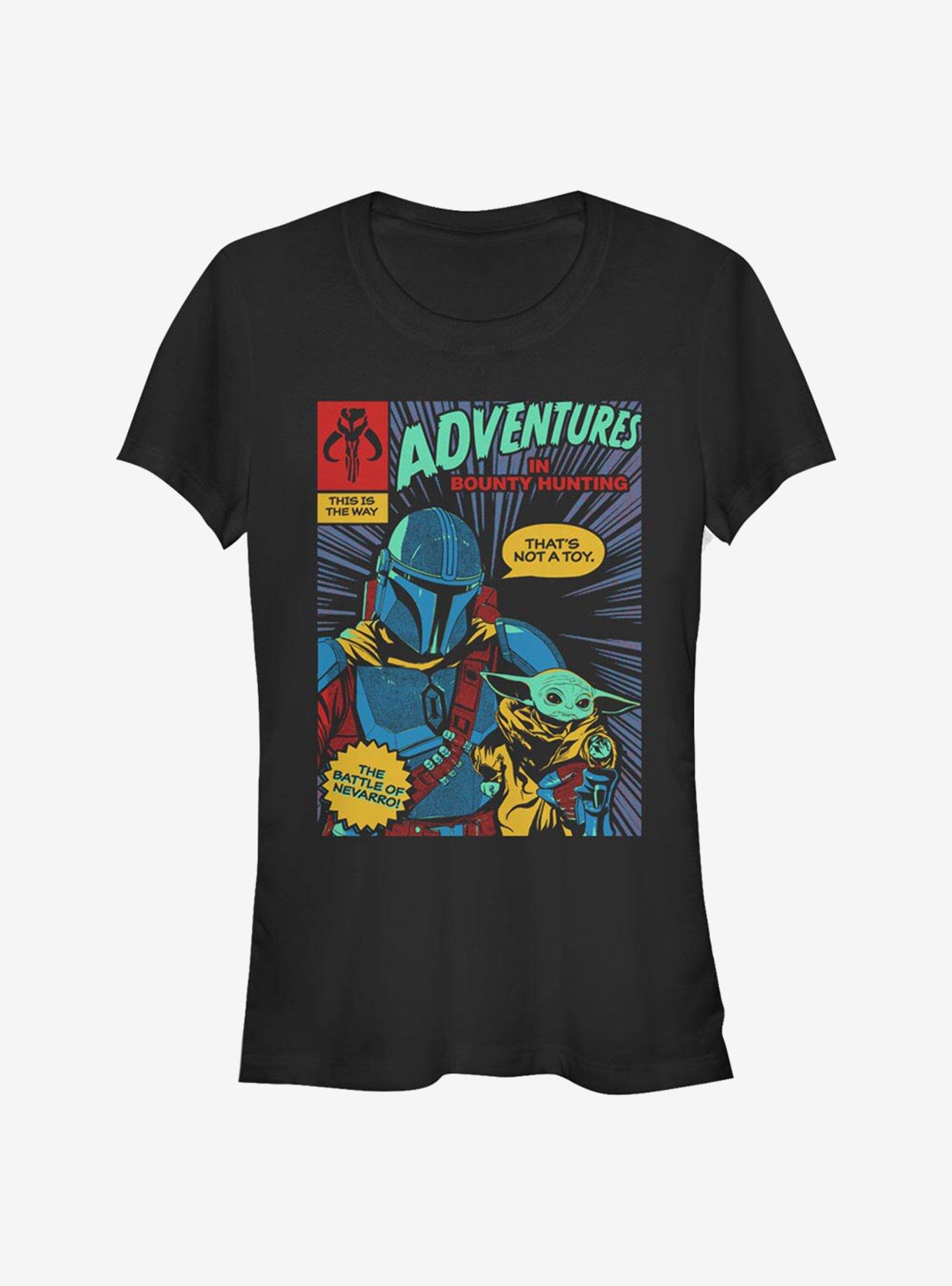 Star Wars The Mandalorian Mando Comic Girls T-Shirt, BLACK, hi-res