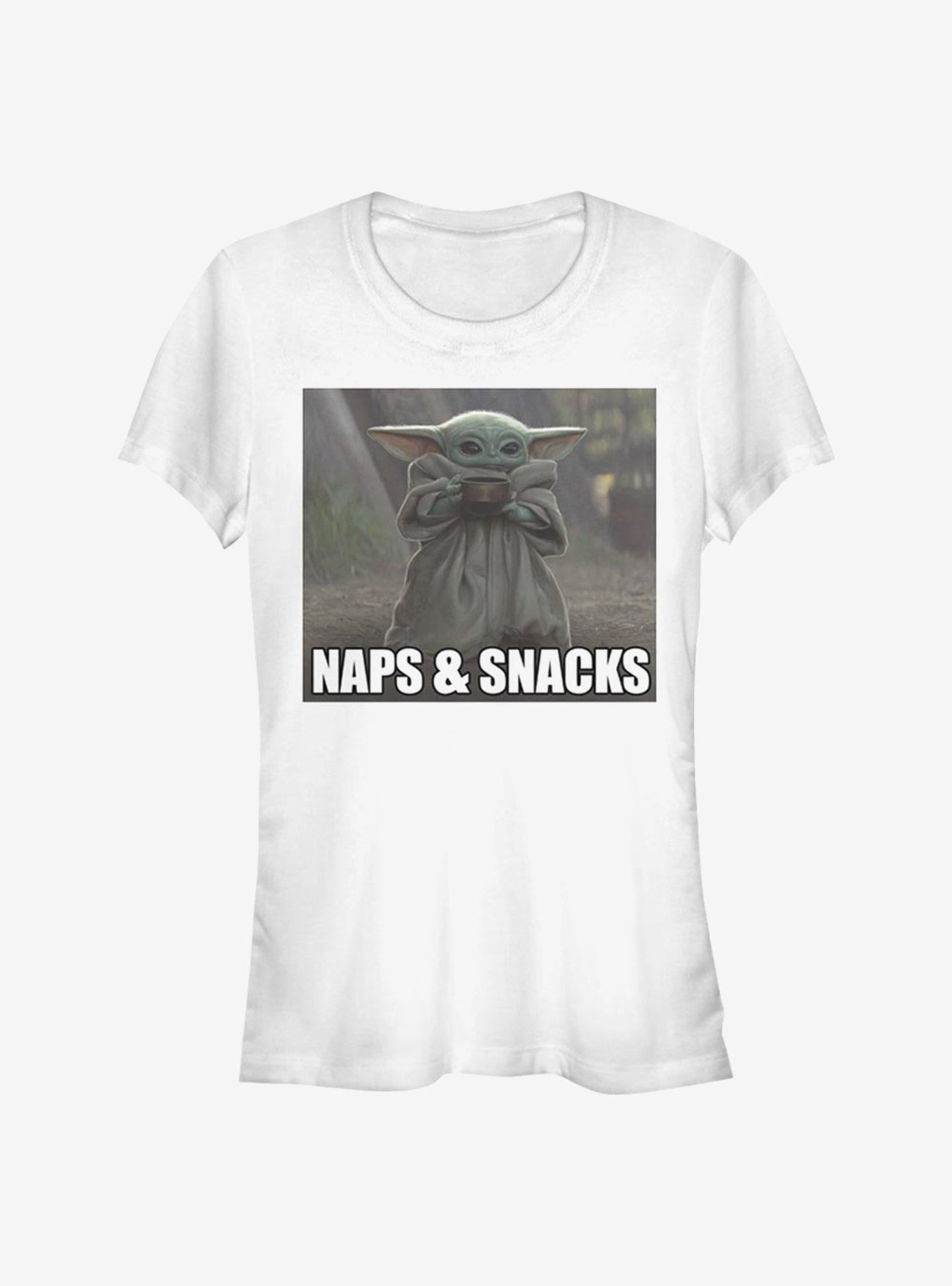 Star Wars The Mandalorian Naps And Snacks The Child Girls T-Shirt, WHITE, hi-res