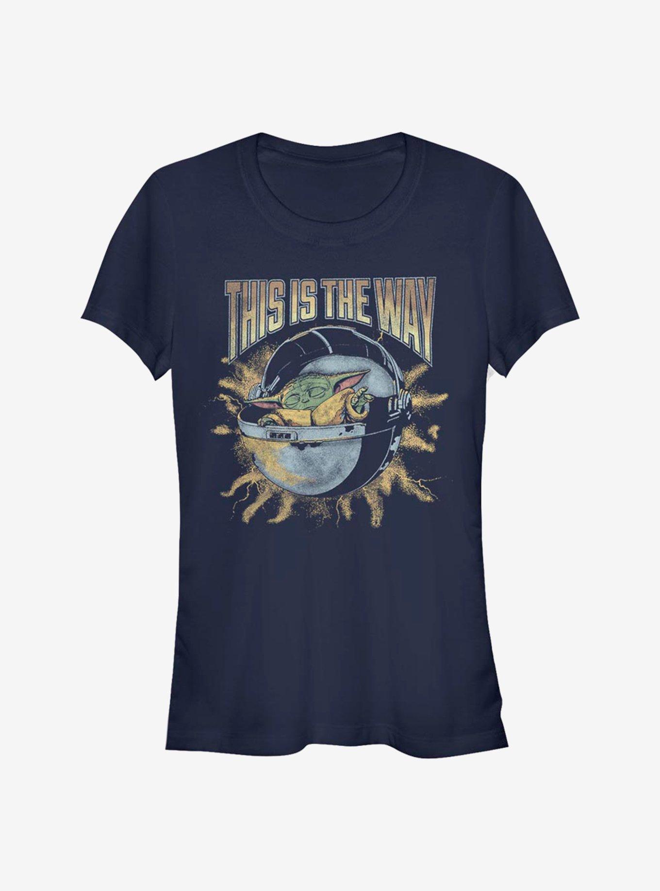 Star Wars The Mandalorian Rock The Child Pod Girls T-Shirt, NAVY, hi-res