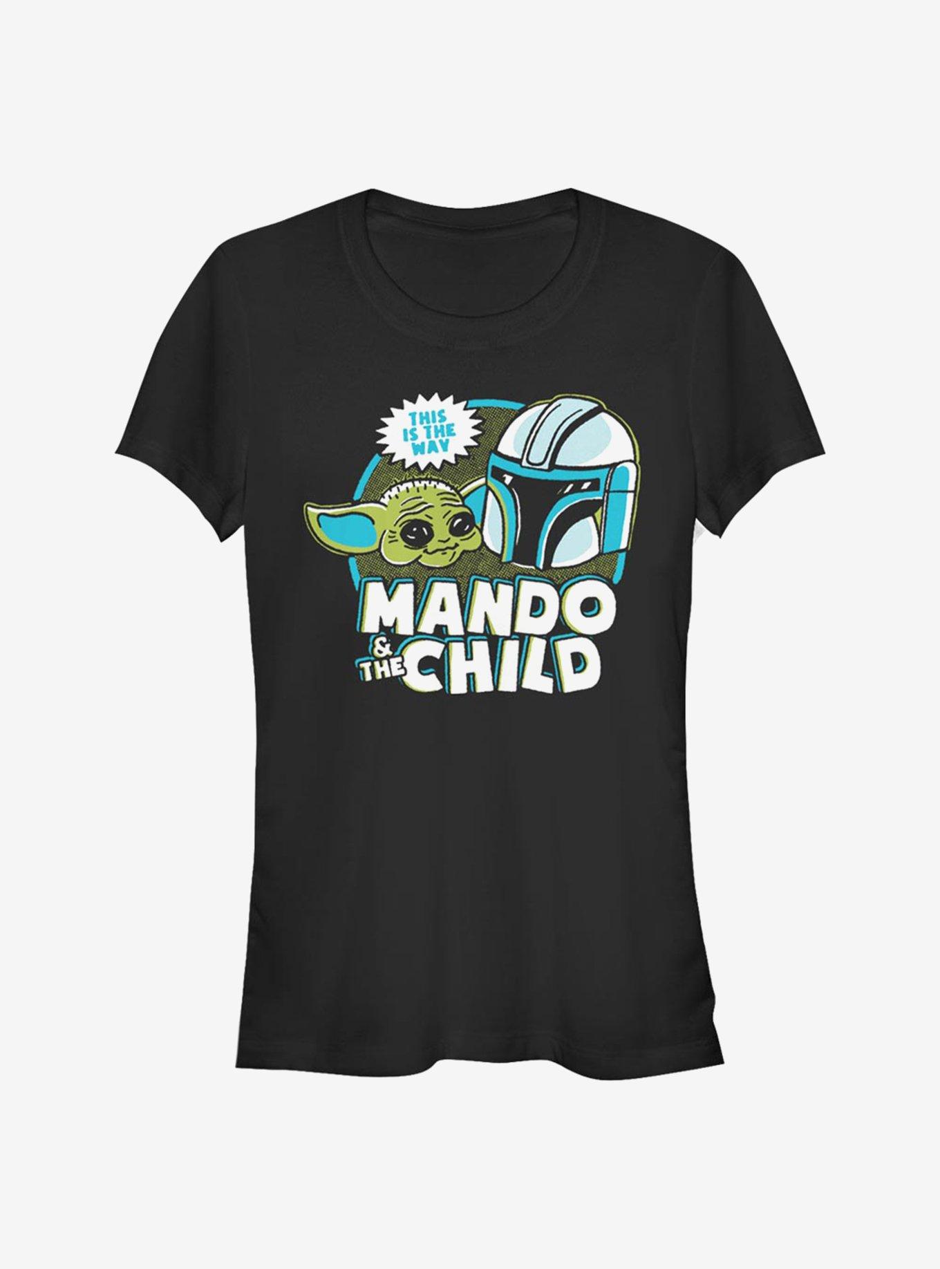 Star Wars The Mandalorian Saturday Cartoon Girls T-Shirt, BLACK, hi-res