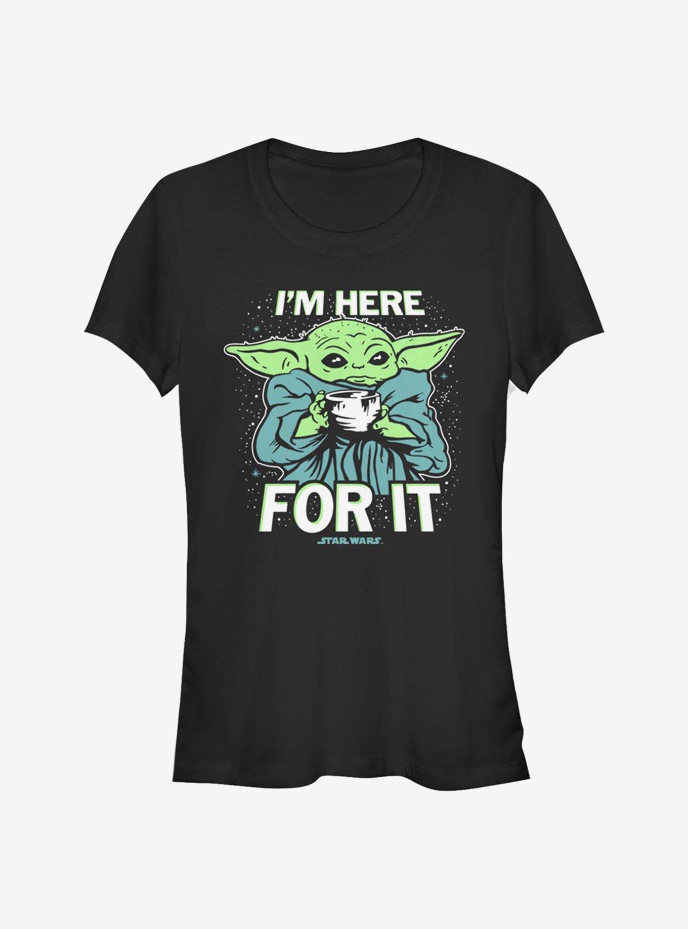 Star Wars The Mandalorian The Child Here For It Girls T-Shirt, BLACK, hi-res
