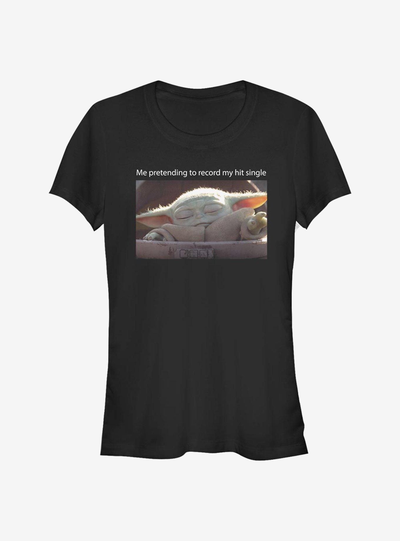 Star Wars The Mandalorian The Child Hit Record Girls T-Shirt, BLACK, hi-res