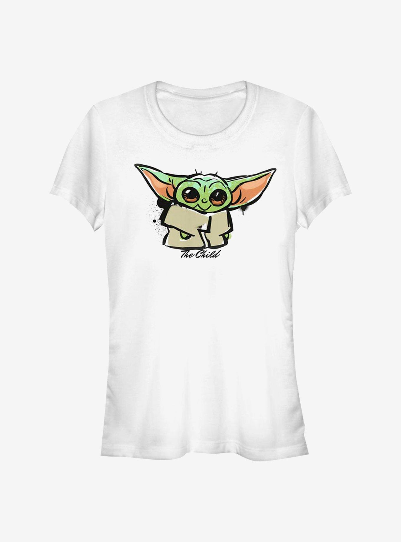 Star Wars The Mandalorian The Child Paint Girls T-Shirt, WHITE, hi-res