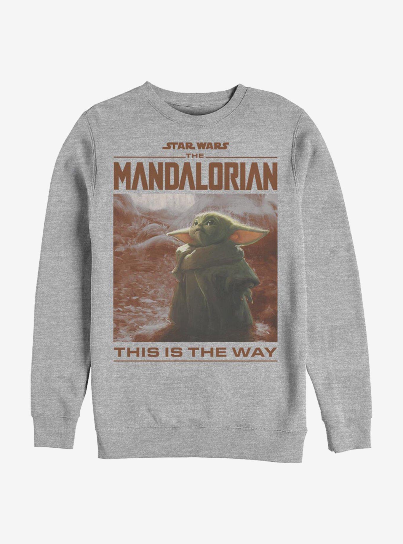 Star Wars The Mandalorian The Child Render Art Crew Sweatshirt, ATH HTR, hi-res