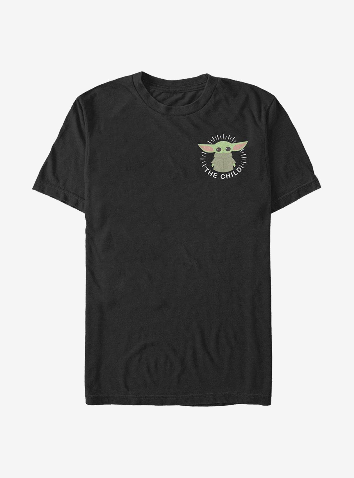 Star Wars The Mandalorian The Child Cartoon Badge T-Shirt, BLACK, hi-res