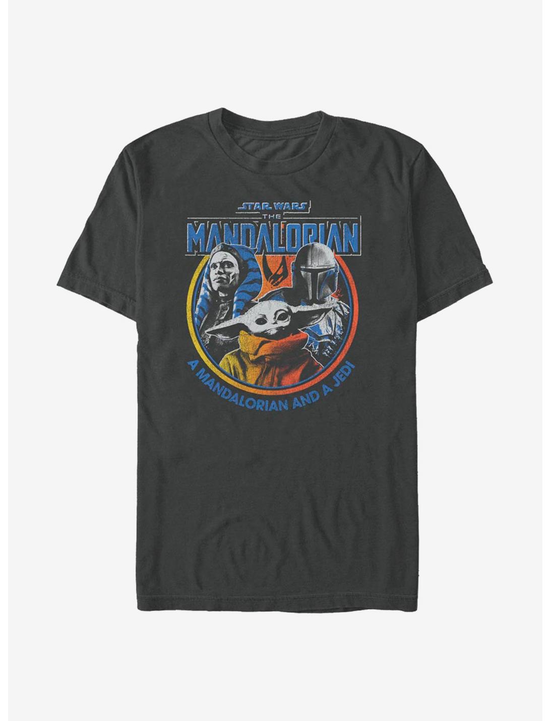 Star Wars The Mandalorian Mando And A Jedi T-Shirt, CHARCOAL, hi-res