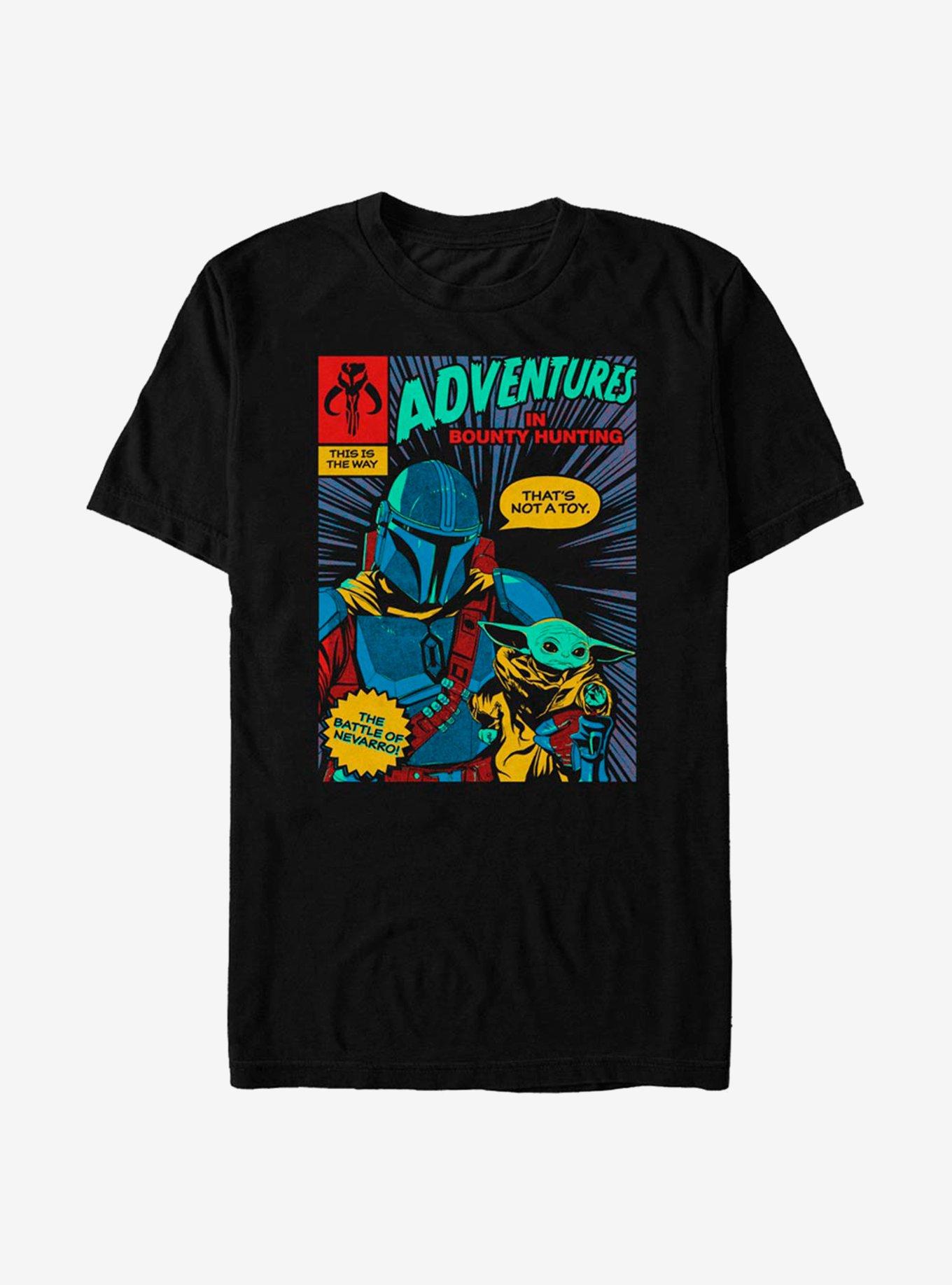 Star Wars The Mandalorian Mando Comic T-Shirt, BLACK, hi-res