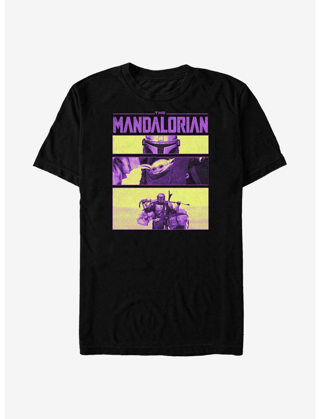 Star Wars The Mandalorian Mando Scene Frames T-Shirt, BLACK, hi-res