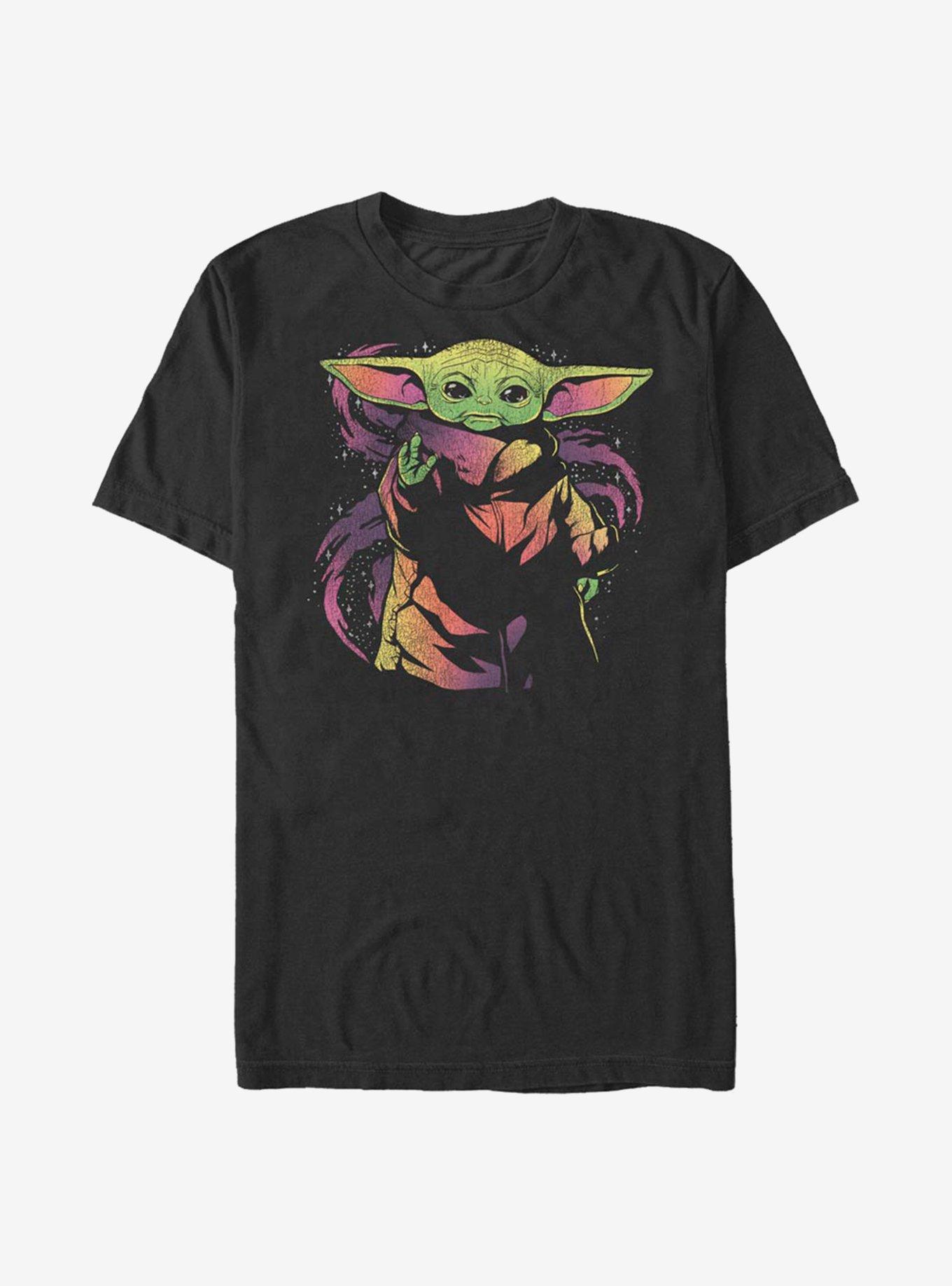 Star Wars The Mandalorian Neon The Child T-Shirt, BLACK, hi-res