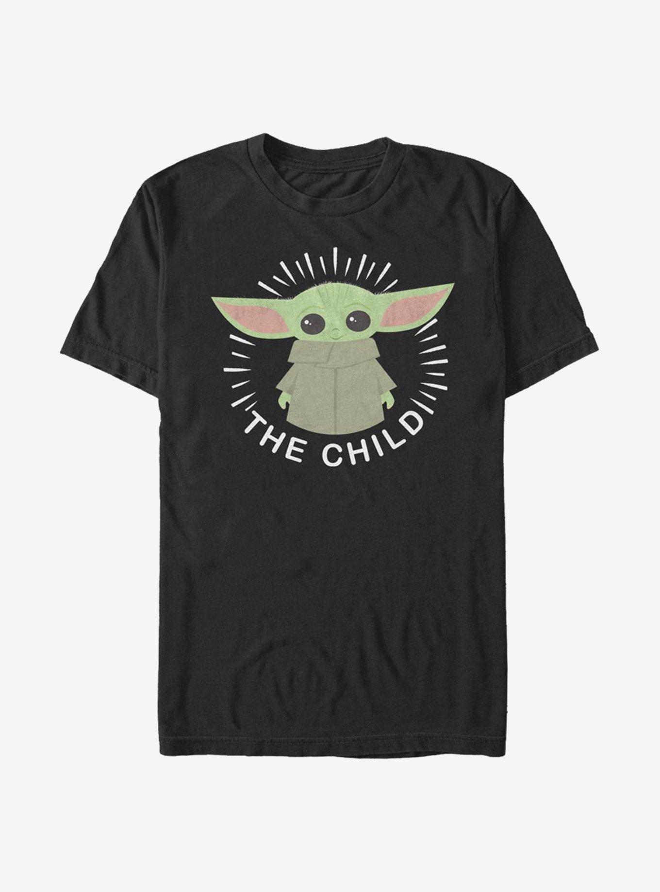 Star Wars The Mandalorian Child Cartoon Badge T-Shirt