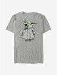 Star Wars The Mandalorian The Child Linework Pop T-Shirt, ATH HTR, hi-res
