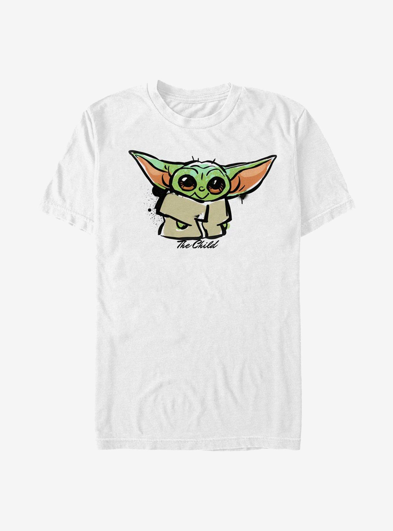 Star Wars The Mandalorian The Child Paint T-Shirt, WHITE, hi-res