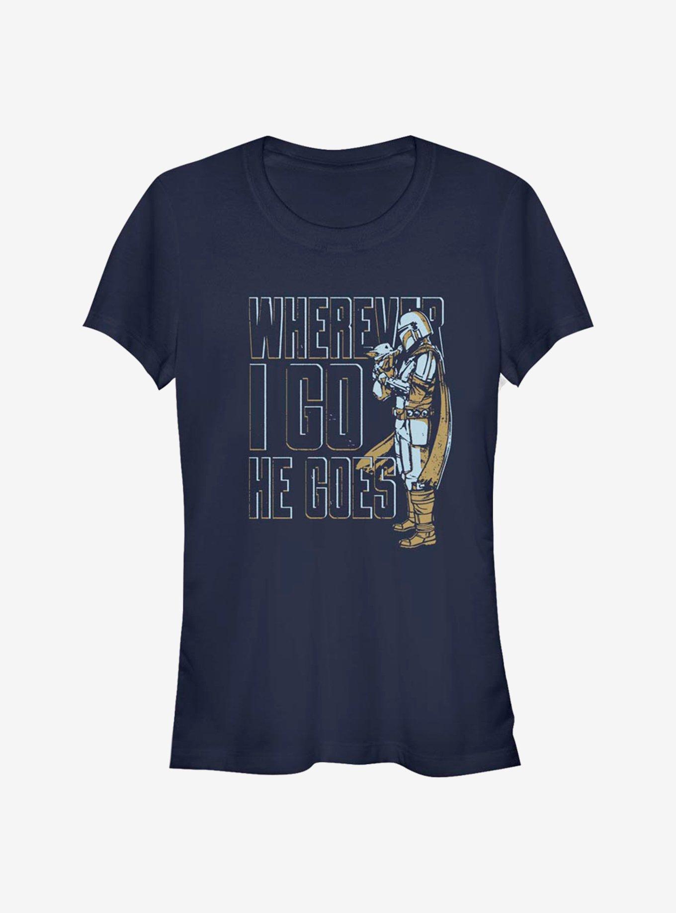 Star Wars The Mandalorian It Follows Girls T-Shirt, NAVY, hi-res
