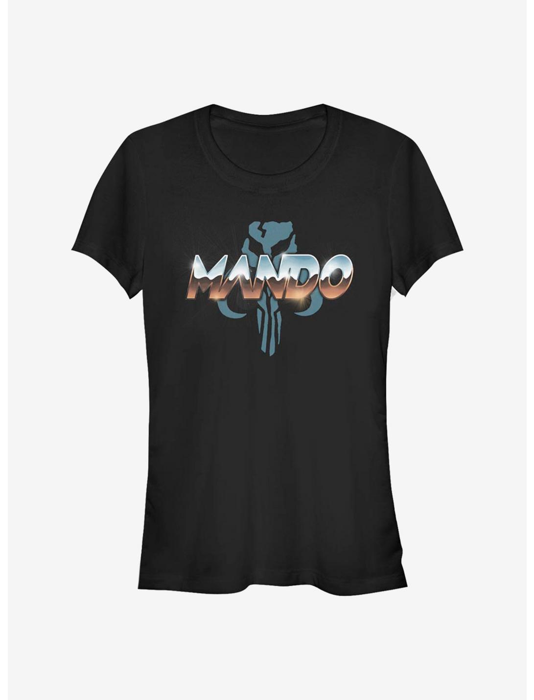 Star Wars The Mandalorian Mando Chrome Girls T-Shirt, BLACK, hi-res