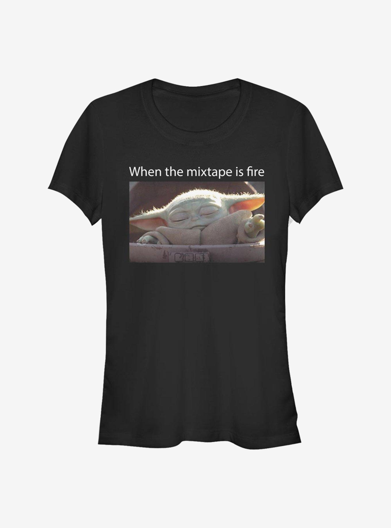 Star Wars The Mandalorian The Child Fire Mixtape Girls T-Shirt, BLACK, hi-res
