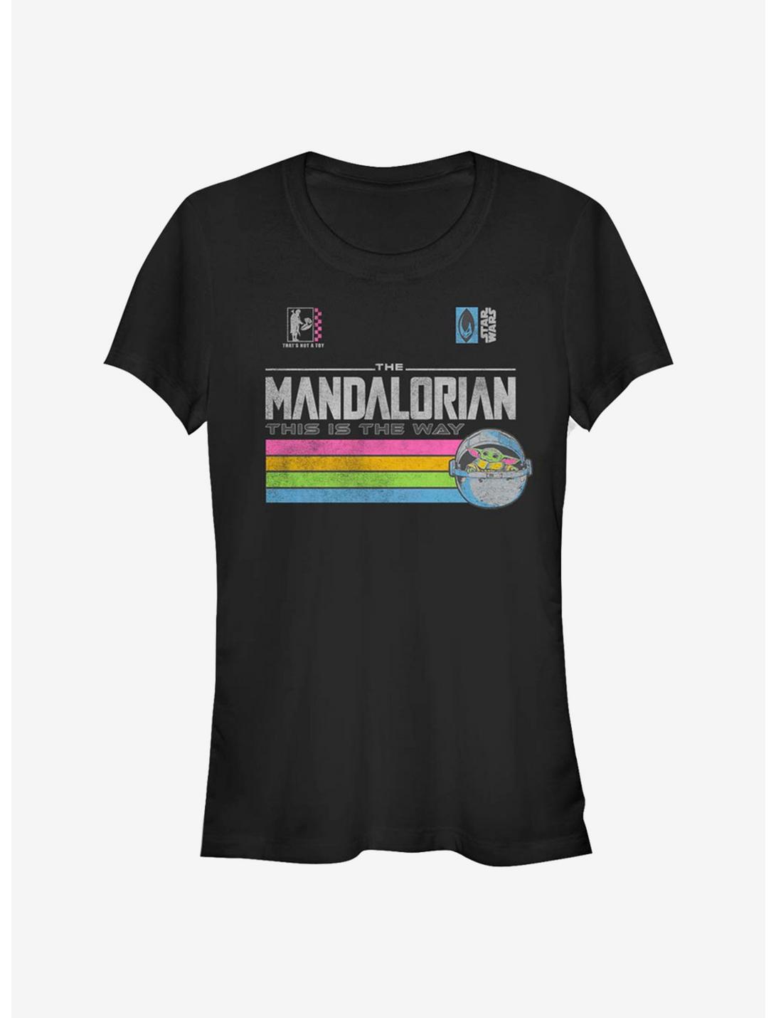 Star Wars The Mandalorian The Child Stripes Girls T-Shirt, BLACK, hi-res