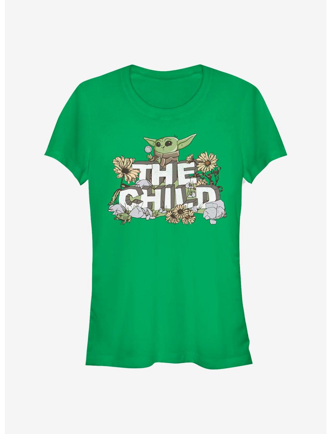 Star Wars The Mandalorian Vintage Flower The Child Girls T-Shirt, KELLY, hi-res