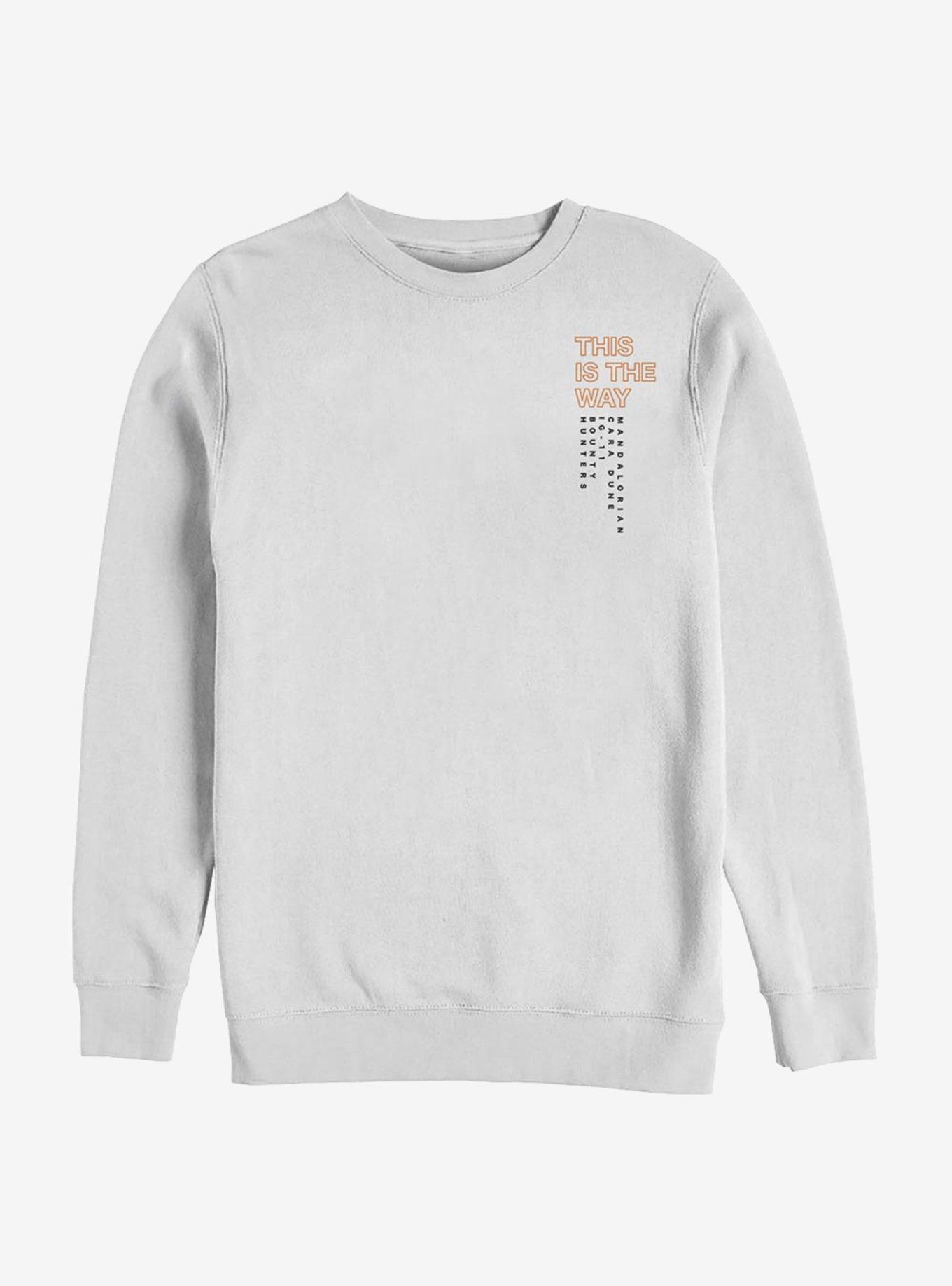 Star Wars The Mandalorian The Way Badge Crew Sweatshirt, WHITE, hi-res