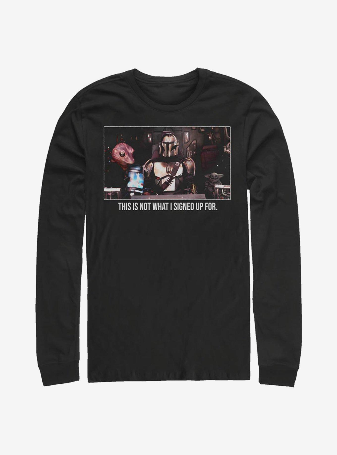 Star Wars The Mandalorian Squad Goals Long-Sleeve T-Shirt, BLACK, hi-res