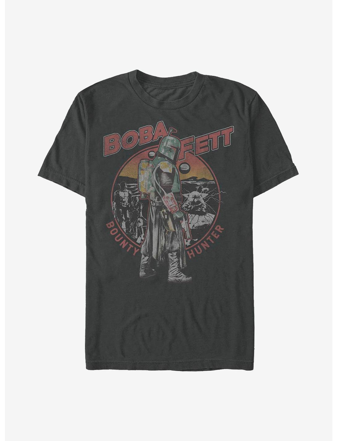 Star Wars The Mandalorian Boba Circle T-Shirt, CHARCOAL, hi-res