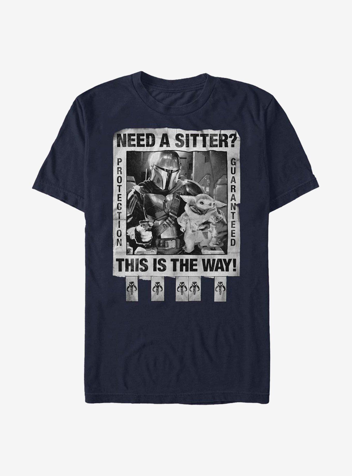 Star Wars The Mandalorian Sitter For Hire T-Shirt, NAVY, hi-res