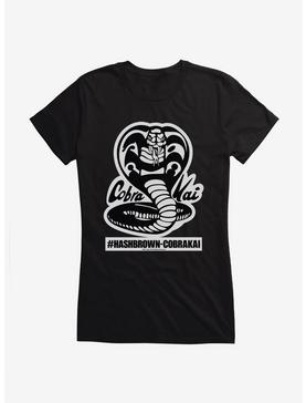 Cobra Kai Black And White Logo Hash Brown Girls T-Shirt, BLACK, hi-res