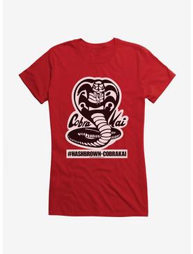 Cobra Kai Black And White Logo Hash Brown Girls T-Shirt, , hi-res