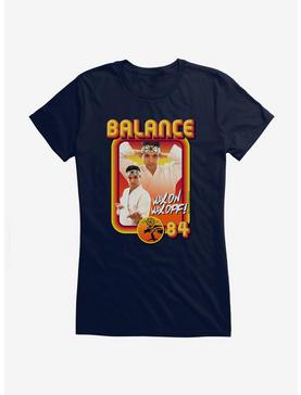 Cobra Kai Daniel LaRusso Balance Girls T-Shirt, NAVY, hi-res