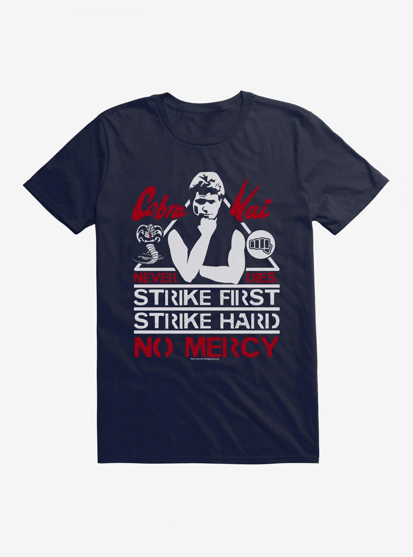 Cobra Kai John Kreese No Mercy T-Shirt, NAVY, hi-res