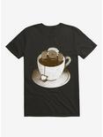 Monday Bath Sloth Coffee T-Shirt, BLACK, hi-res
