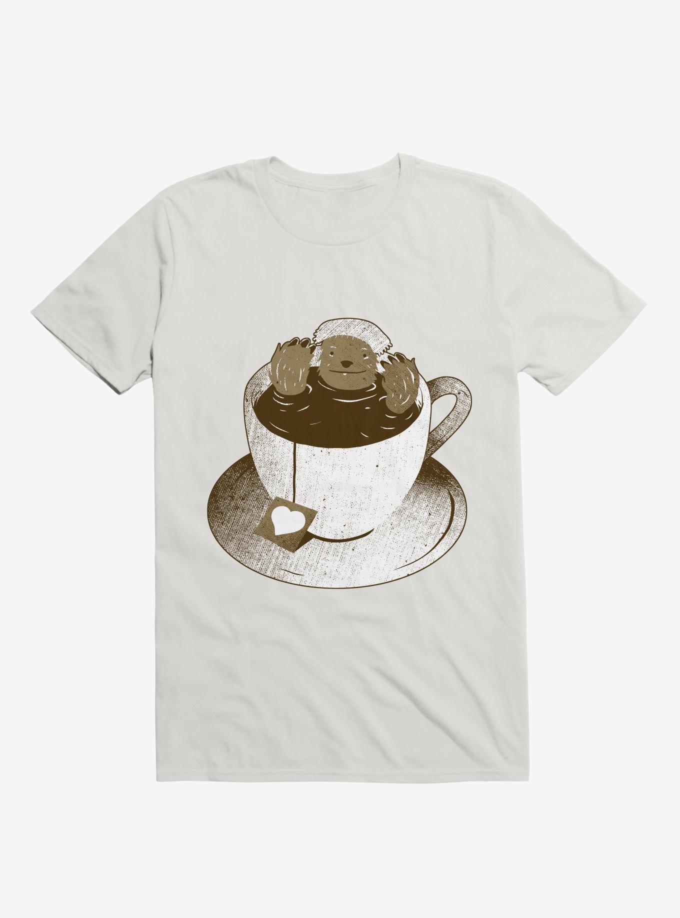 Monday Bath Sloth Coffee T-Shirt, WHITE, hi-res