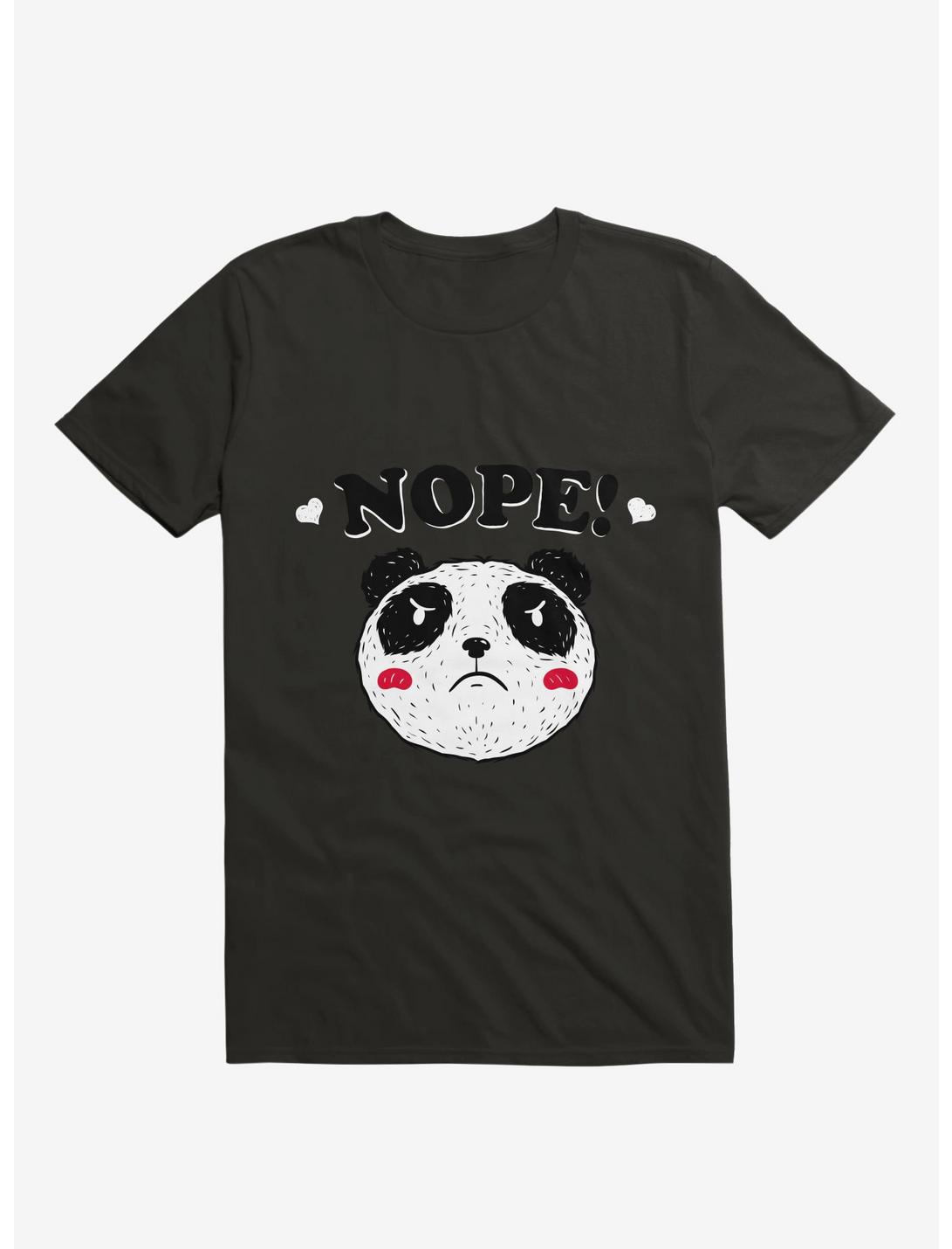 Nope Panda T-Shirt, BLACK, hi-res